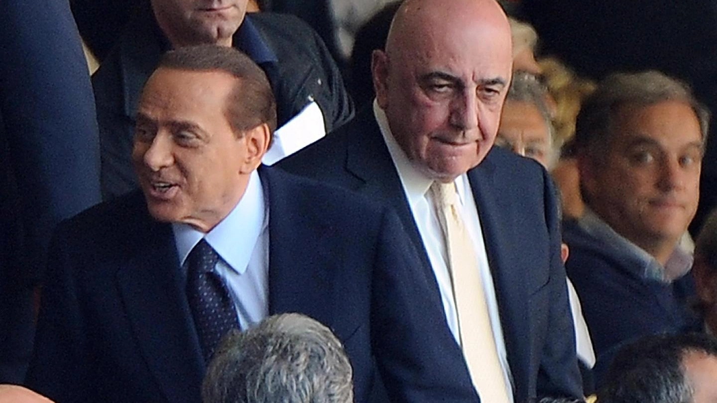 Milan, Silvio Berlusconi e Adriano Galliani (foto Ansa)