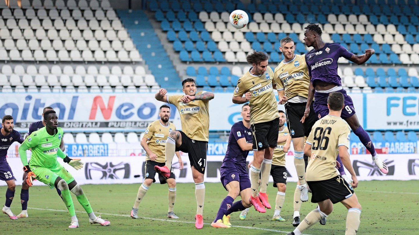 Spal-Fiorentina, il gol di Kouame (Ansa)