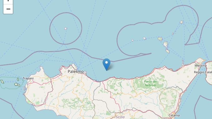 Terremoto a Palermo, la mappa del sito Ingv