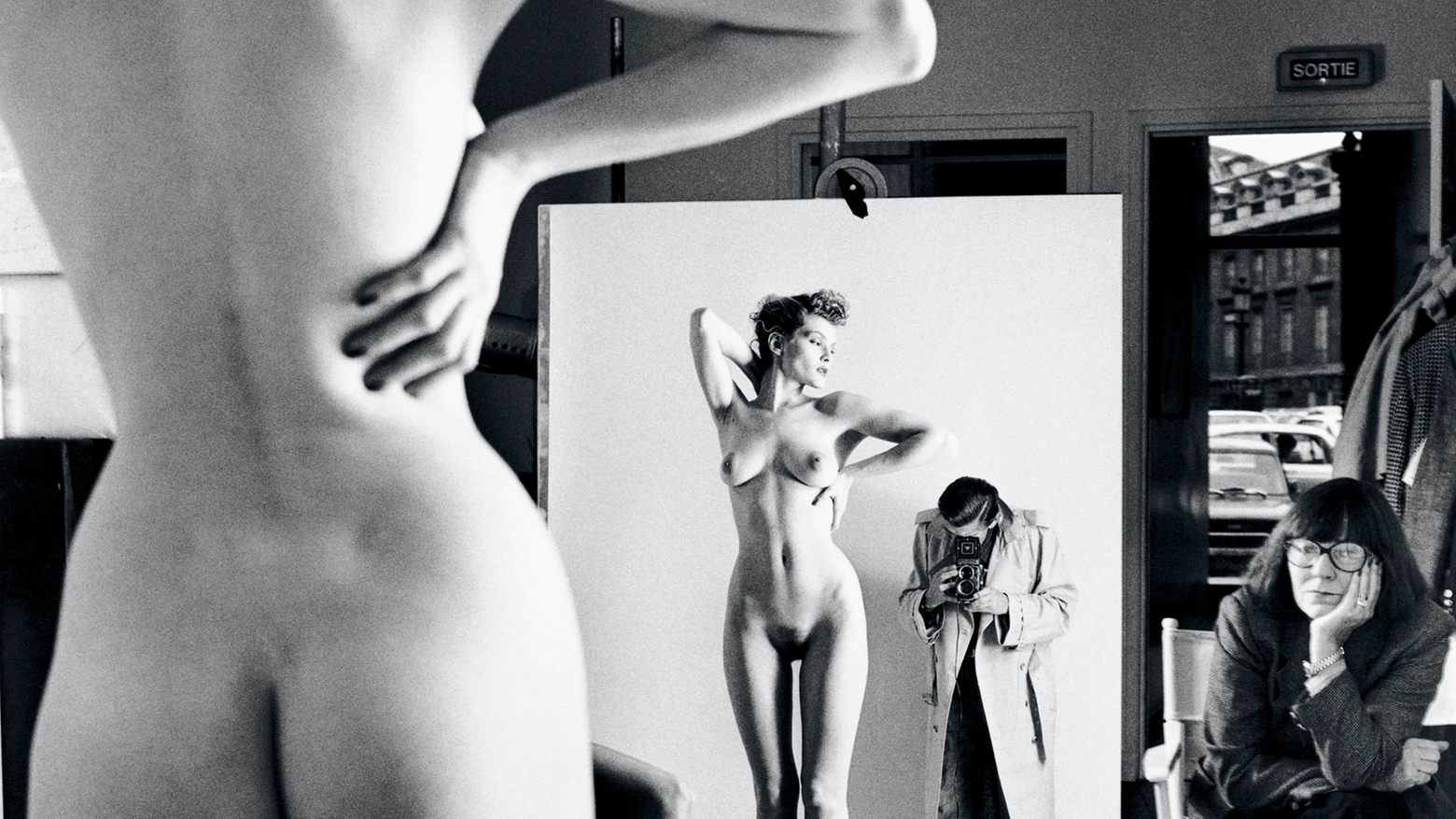 Self-Portrait with Wife and Models,  Big Nudes Vogue Studio, Paris © Helmut  Newton