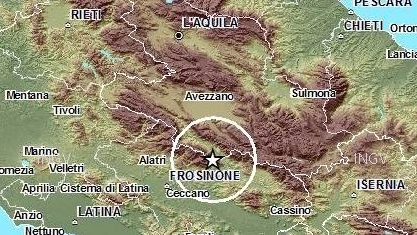 Scossa di terremoto tra L'Aquila e Frosinone ( da ingv)