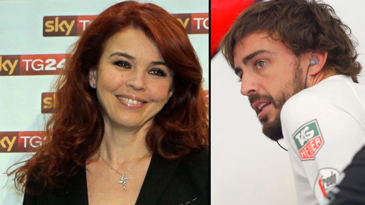 Paola Saluzzi e Fernando Alonso (Ansa)