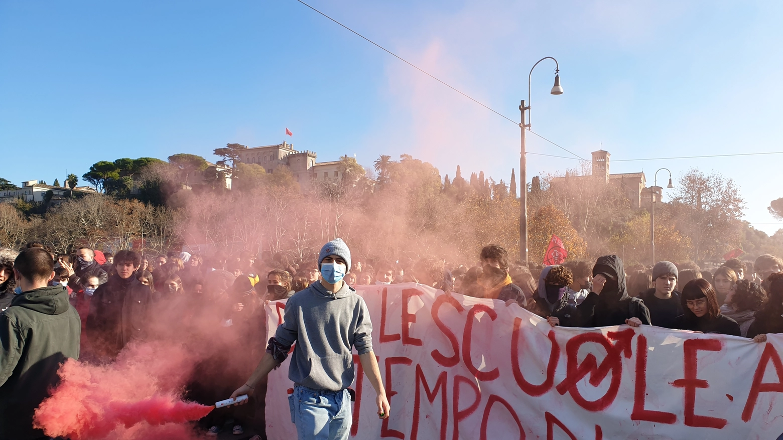 L'ultima protesta degli studenti per le vie di Roma