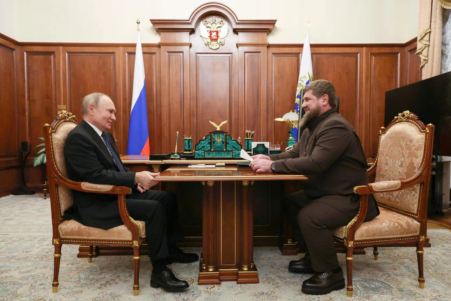  Vladimir Putin e Ramzan Kadyrov (foto Ansa)