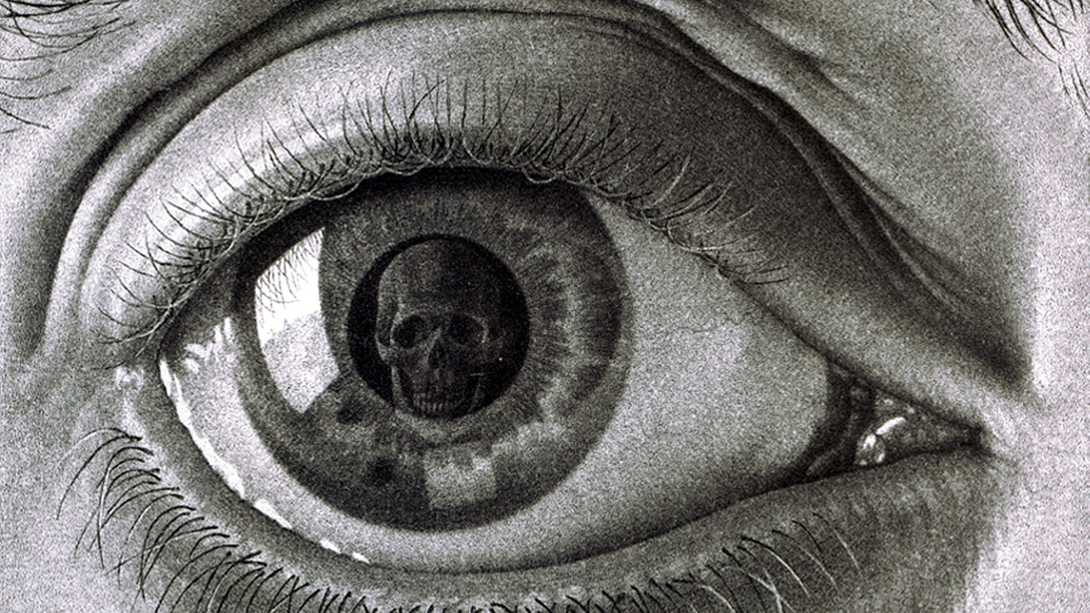 "Occhio", mezzatinta del 1946, una delle opere dell'artista olandese Maurits Cornelis Escher (Ansa)
