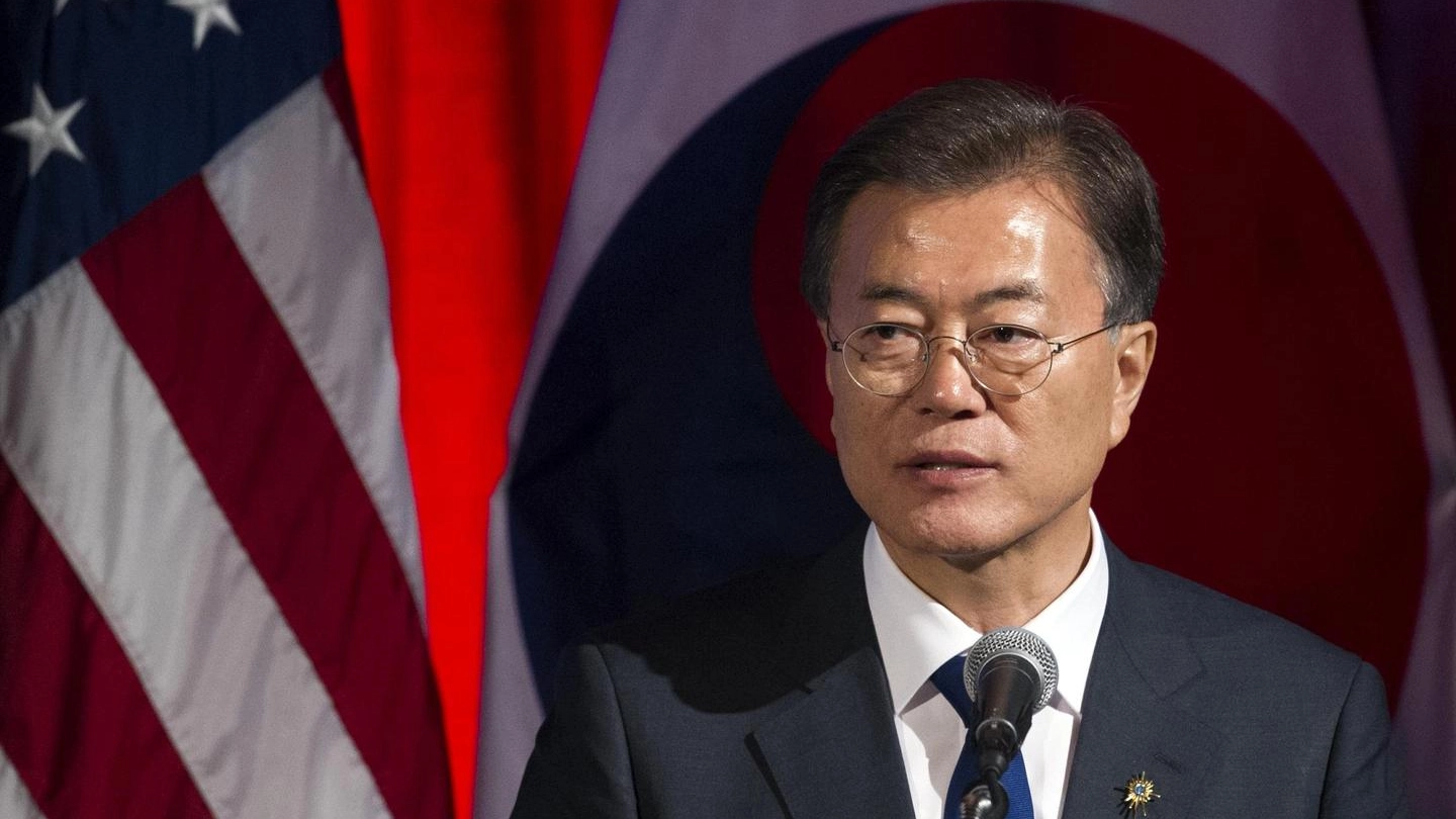 Il presidente sudcoreano Moon Jae-In (Ansa)