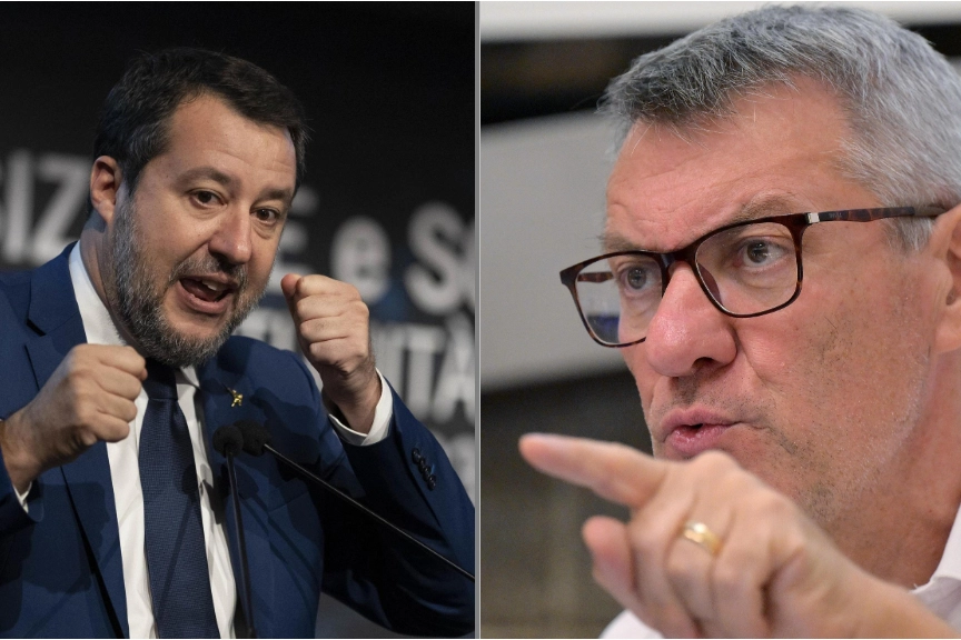 Matteo Salvini e Maurizio Landini