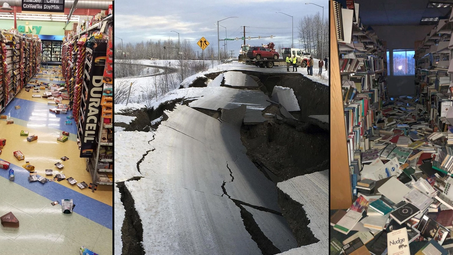 Terremoto in Alaska: danni nelle case, strade sbriciolate
