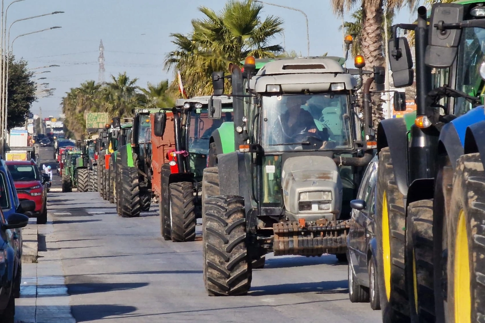 Protesta degli agricoltori a Ragusa (Dire)