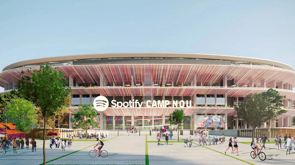 Il nuovo Spotify Camp Nou come compare sul sito del Barcellona