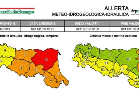 Allerta rossa in Emilia Romagna