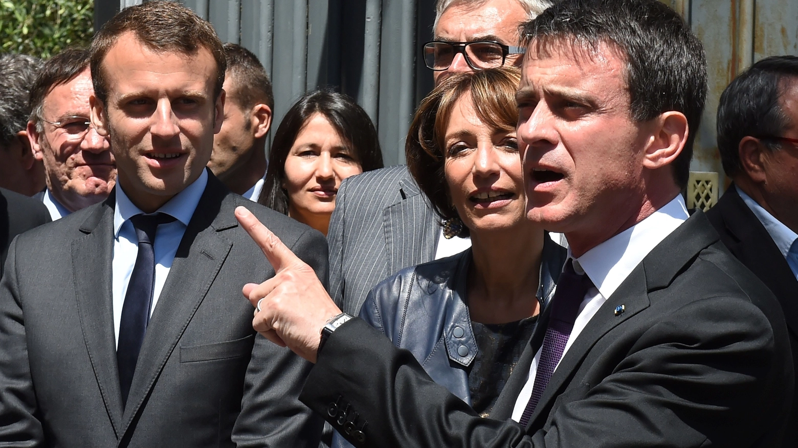 Emmanuel Macron e Manuel Valls (Afp)