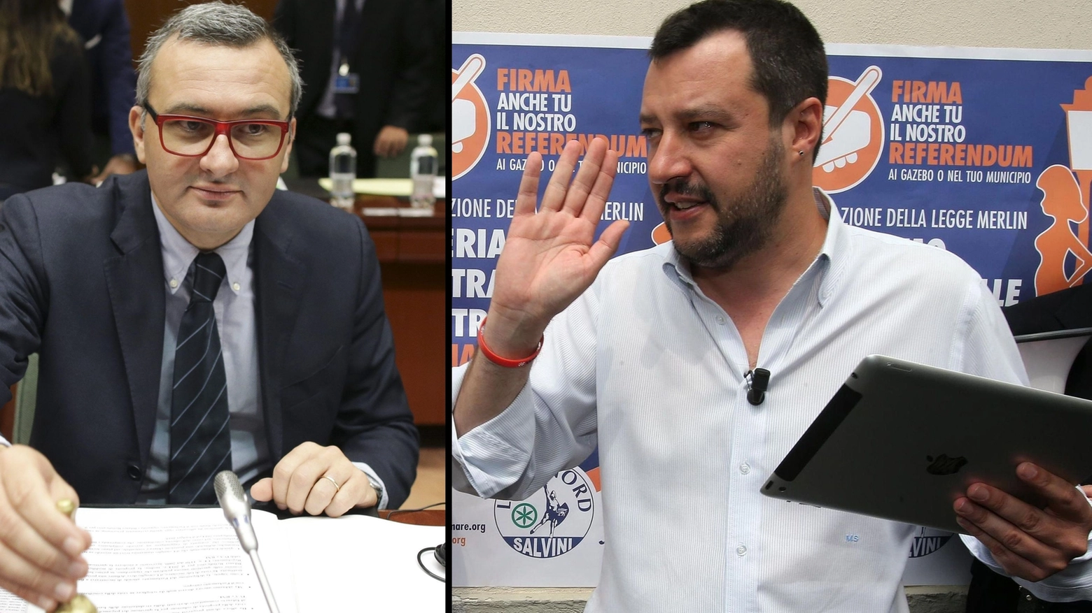 Il sottosegretario Zanetti e Matteo Salvini