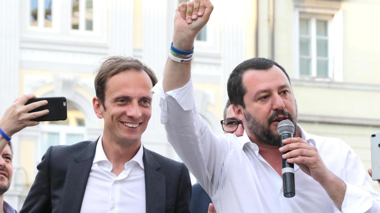Matteo Salvini con Massimiliano Fedriga 