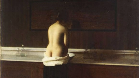  Eugene Lomont, "Jeune femme a sa toilette" 
