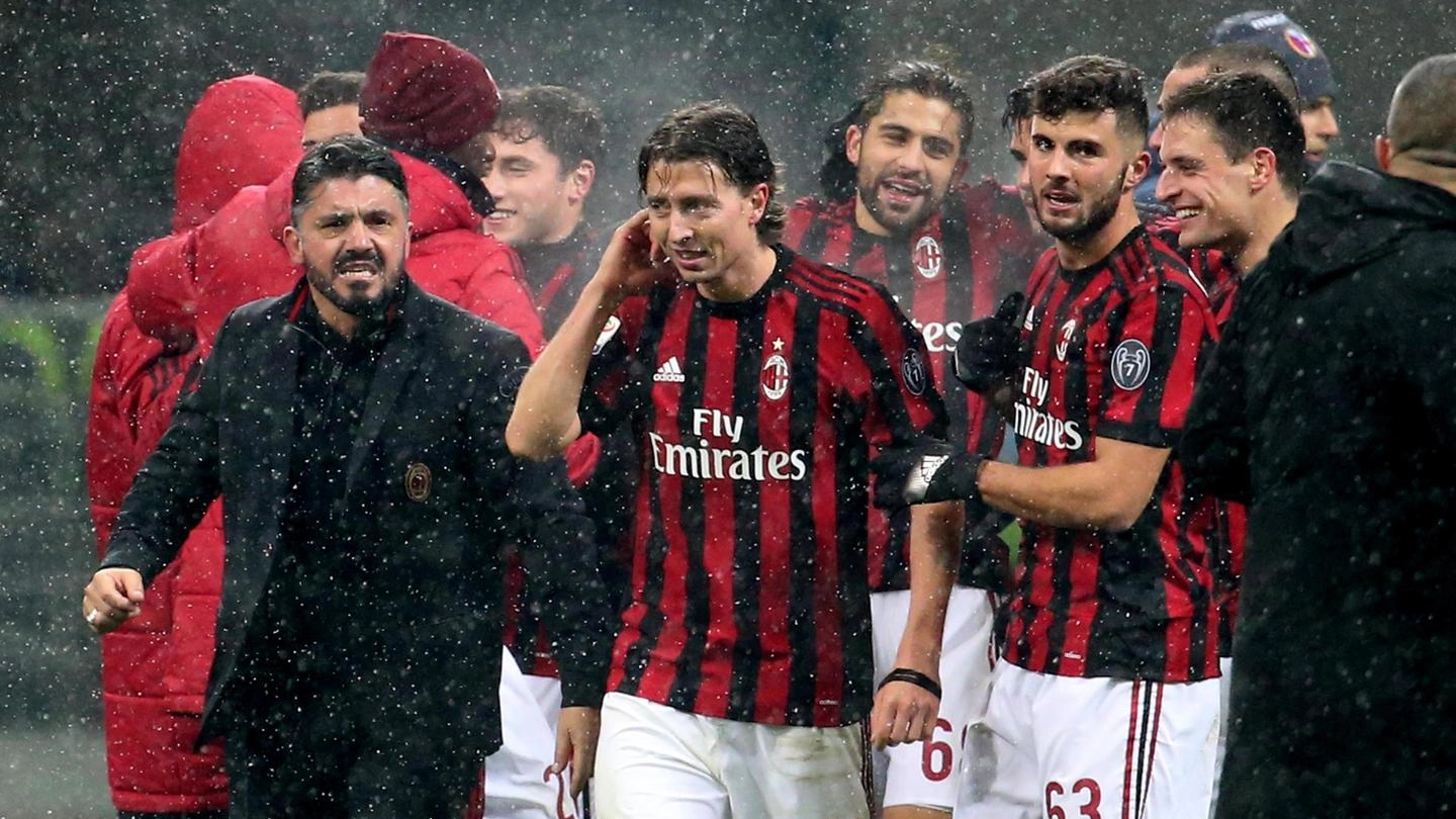Milan-Bologna 2-1, prima vittoria per Gattuso in panchina (Ansa)
