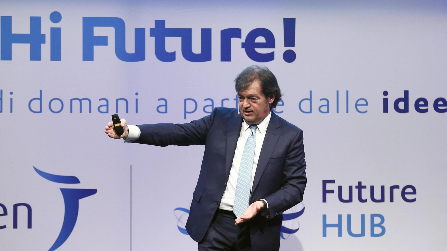 Massimo  Scaccabarozzi al lancio del progetto Hi Future! di Janssen (Ansa)
