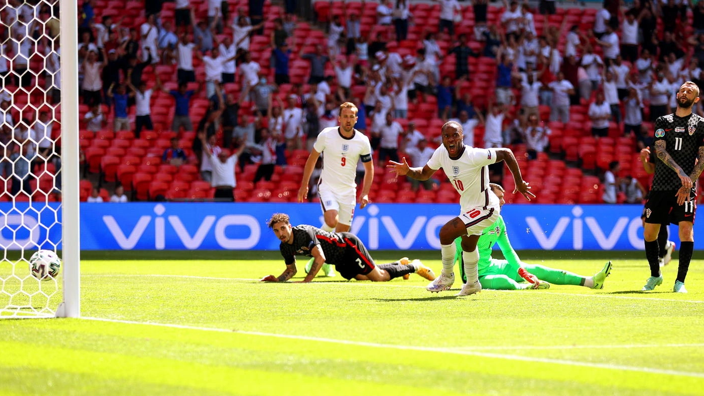 Il gol di Sterling in Inghilterra-Croazia
