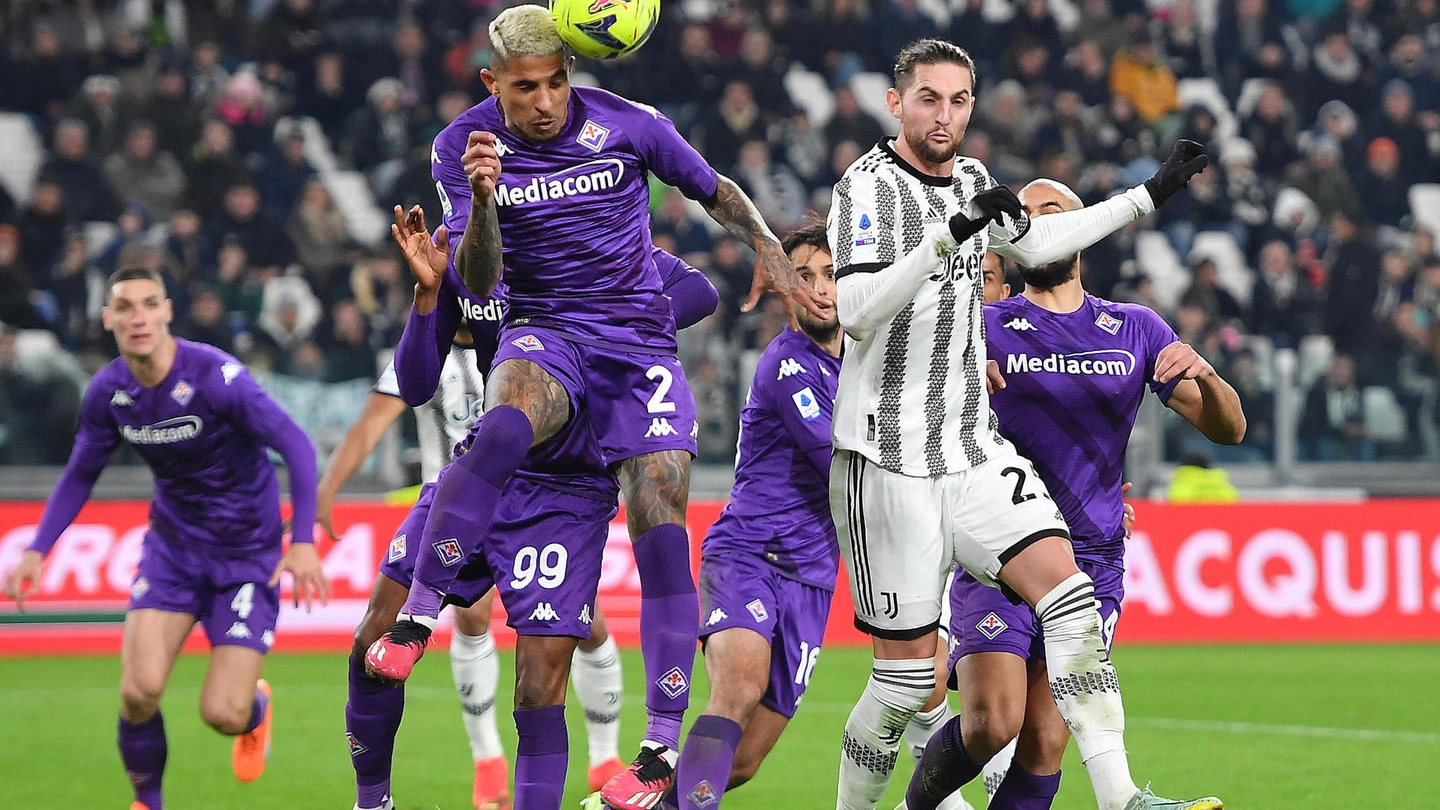 Juventus-Fiorentina 1-0, Rabiot in azione