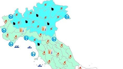 Previsioni meteo, allerta temporali per il Nord Italia (foto Protezione Civile)