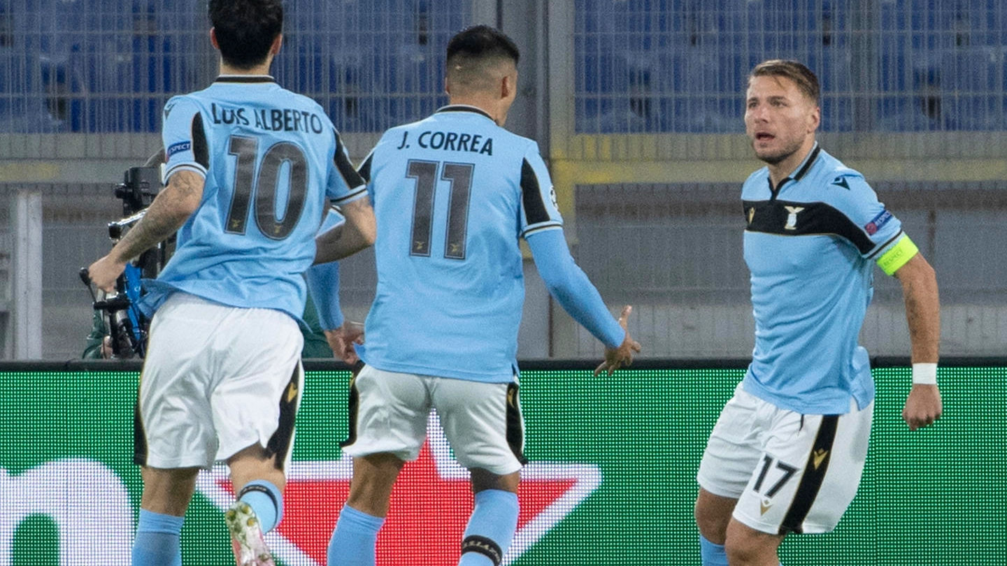 Ciro Immobile ha aperto le marcature nel 3-1 della Lazio sul Dortmund (Ansa)