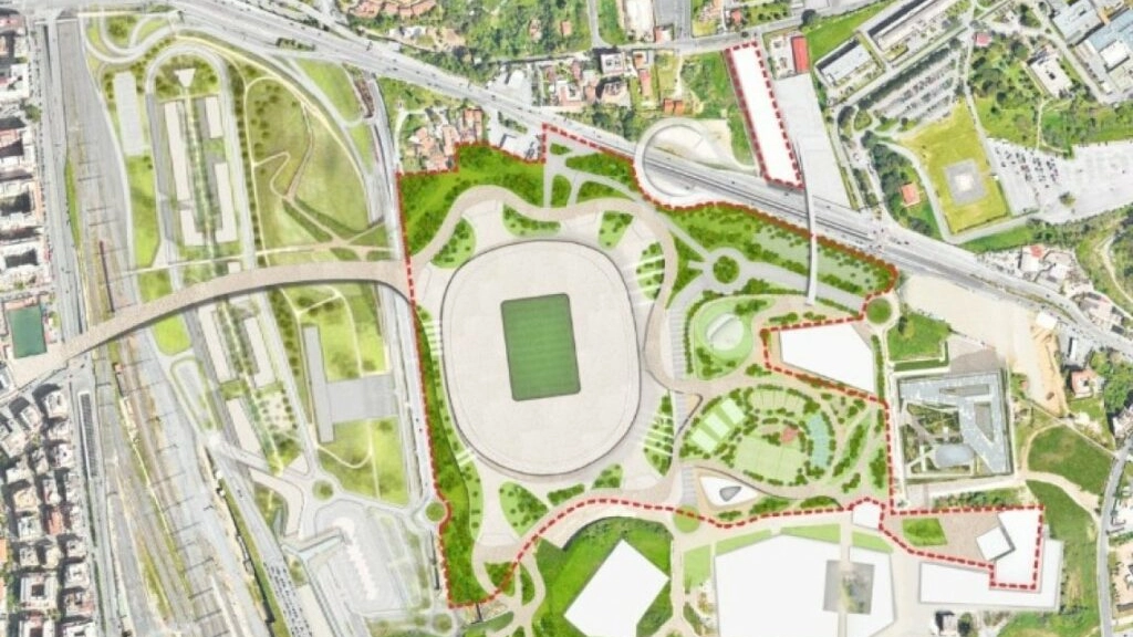Il progetto del nuovo stadio della Roma al quartiere Pietralata