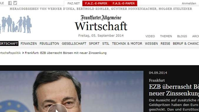 Bce:stampa tedesca attacca Draghi