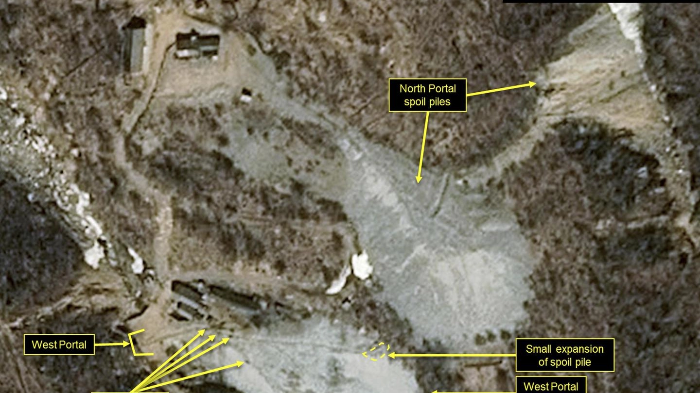 Foto satellitari del sito di test nucleari di Punggye-ri (Ansa)