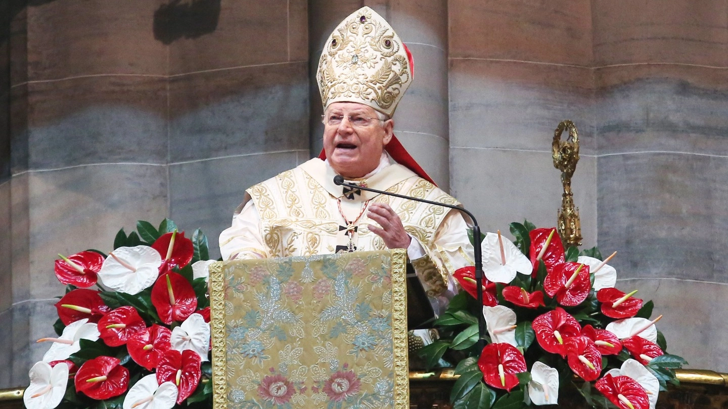 Il cardinale Angelo Scola celebra la Messa di Natale in Duomo a  Milano