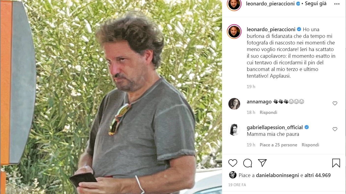Il buffo post di Leonardo Pieraccioni su Instagram