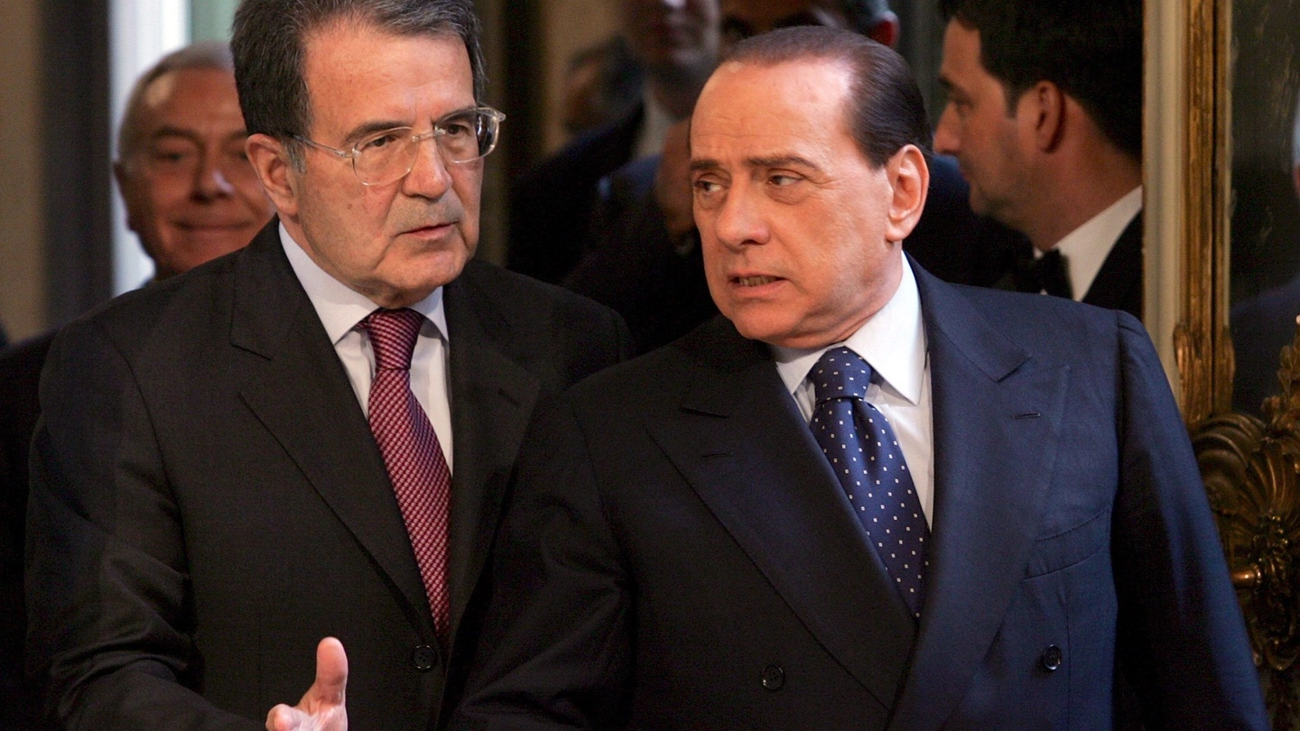 Silvio Berlusconi e Romano Prodi  