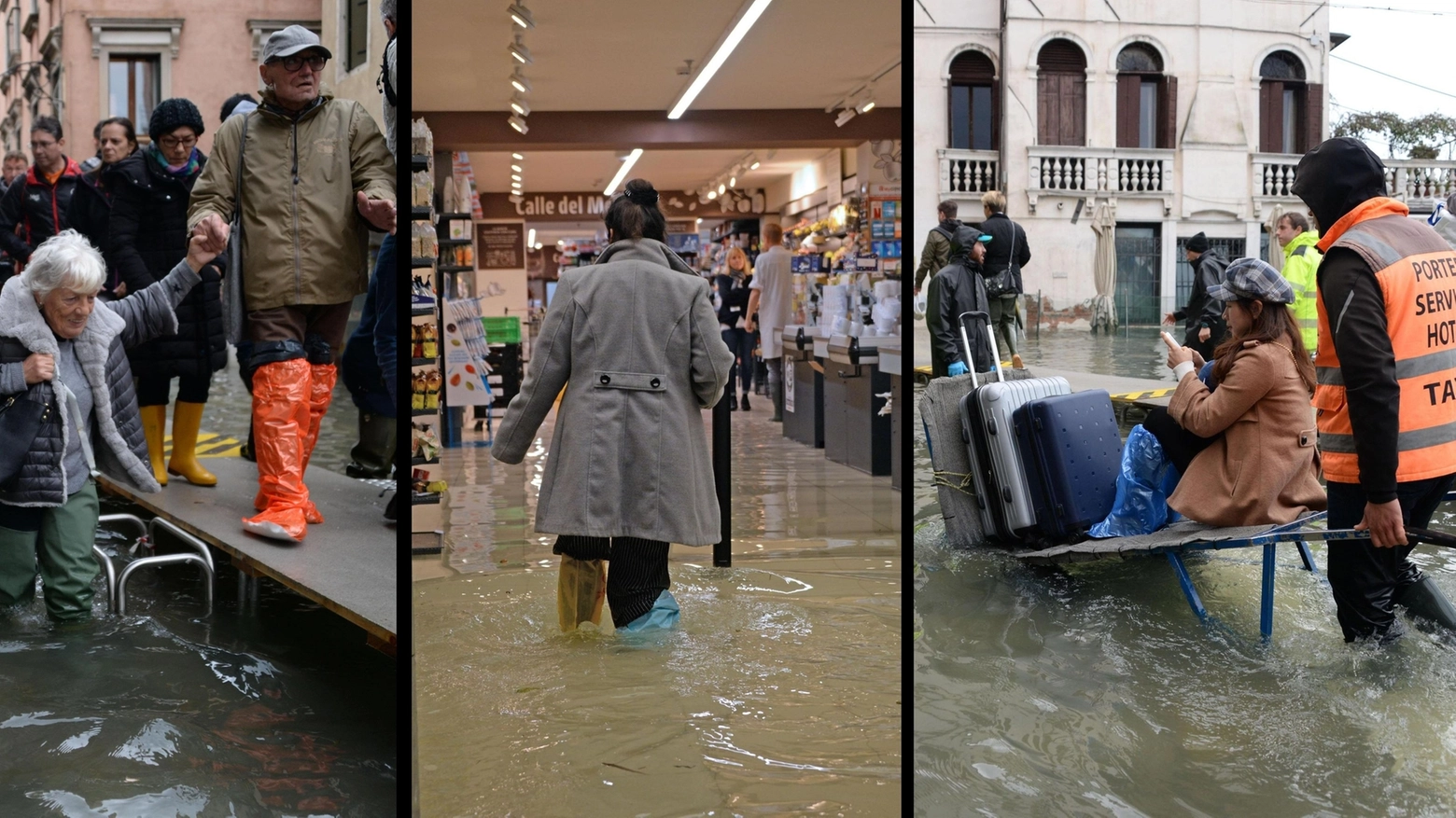Venezia, vita quotidiana nella città allagata