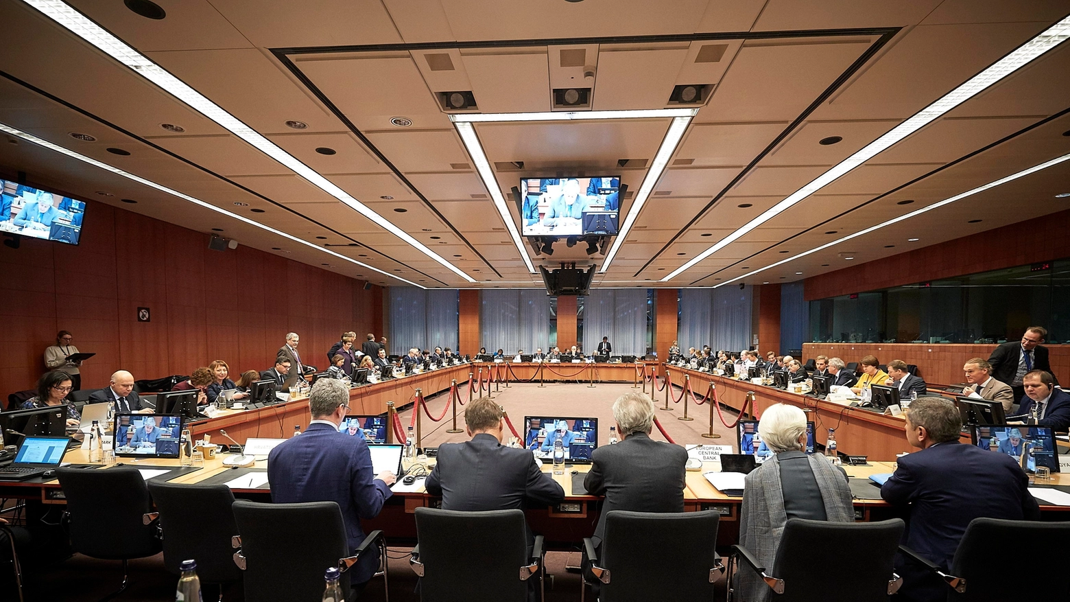 Una riunione dell'Eurogruppo (Imagoeconomica)