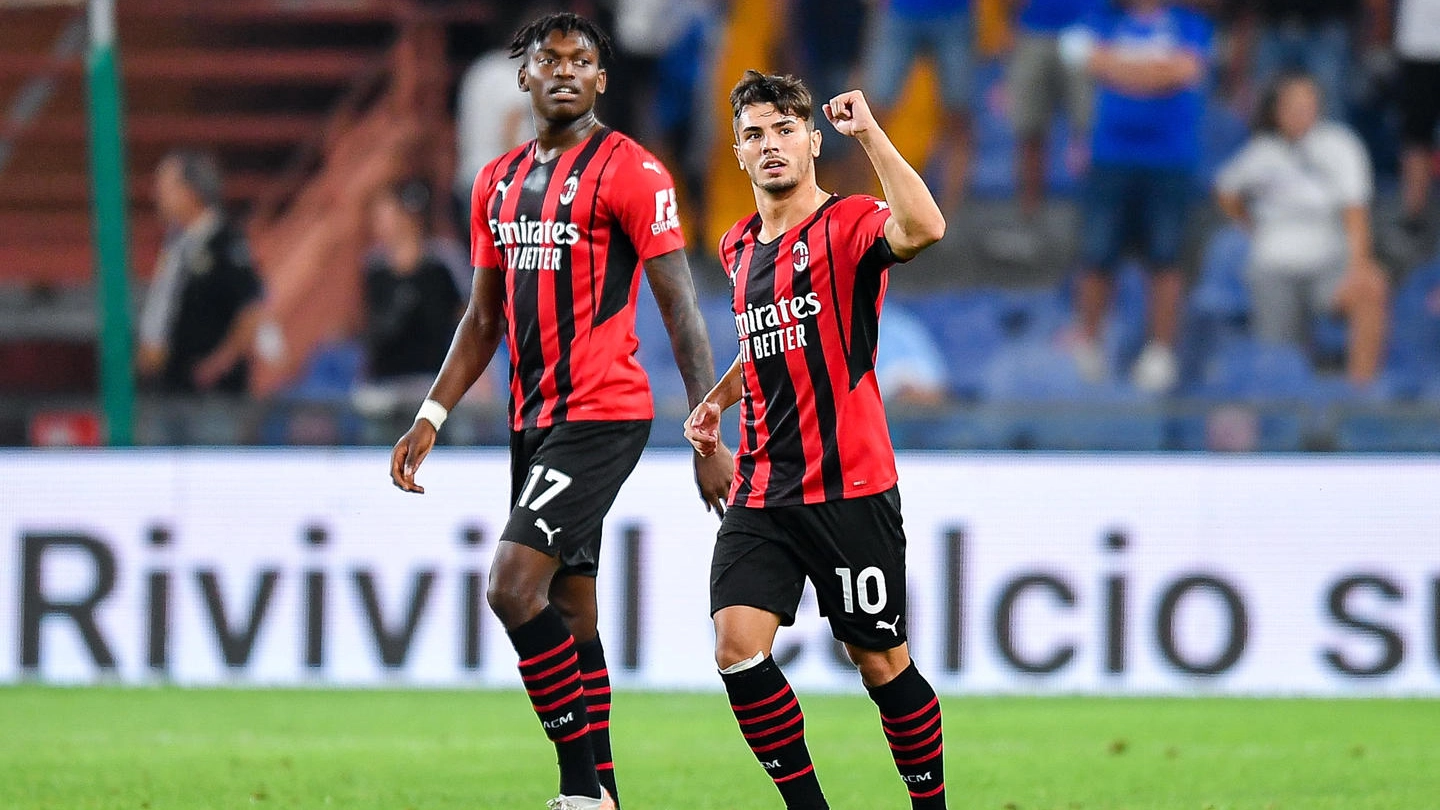 Sampdoria-Milan: l'esultanza di Diaz (Ansa)