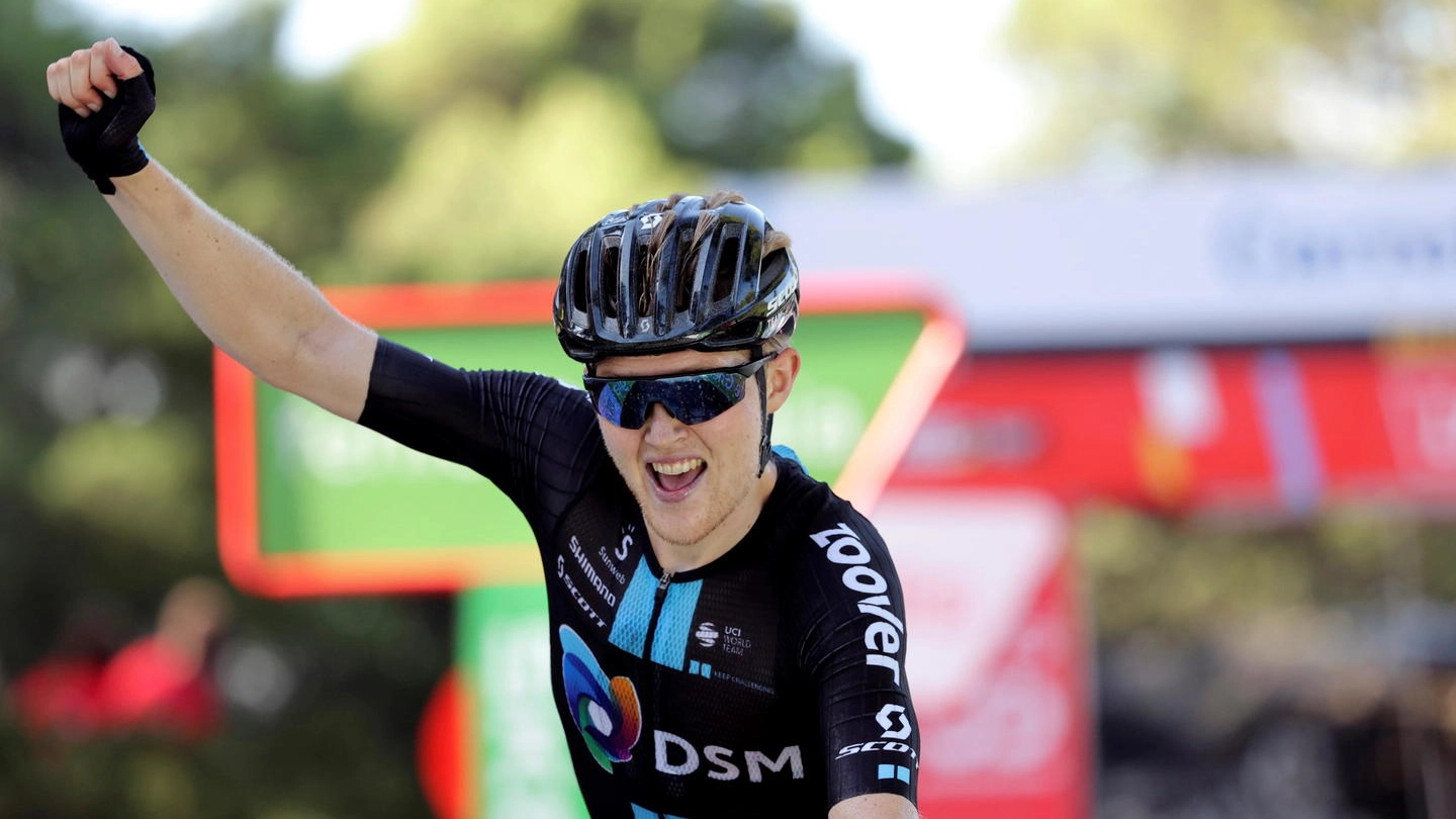 Michael Storer, Team DSM, ha vinto la tappa 7 della Vuelta (Ansa)