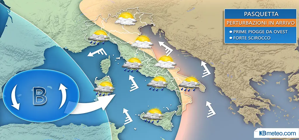Previsioni meteo, a Pasquetta arriva la burrasca (e la sabbia del deserto)