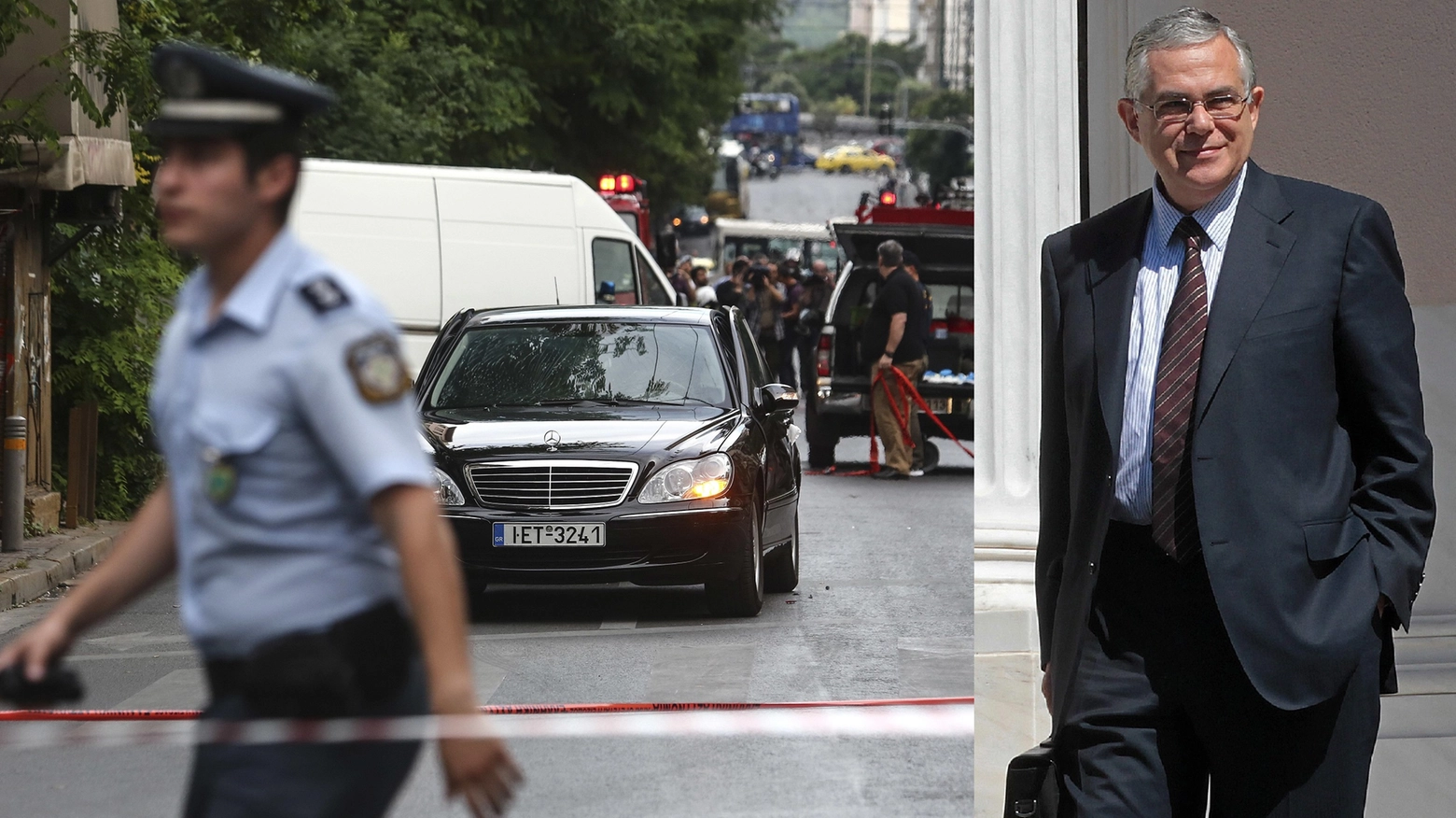 Auto-bomba ad Atene, ferito l'ex premier Papademos (Ansa)