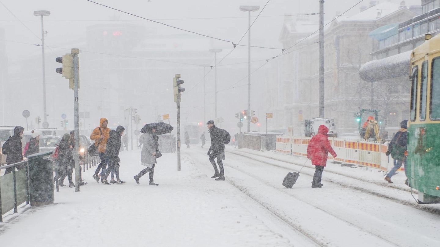 Previsioni meteo, il gelo sull'Europa. Nella foto Helsinki (foto Ansa)
