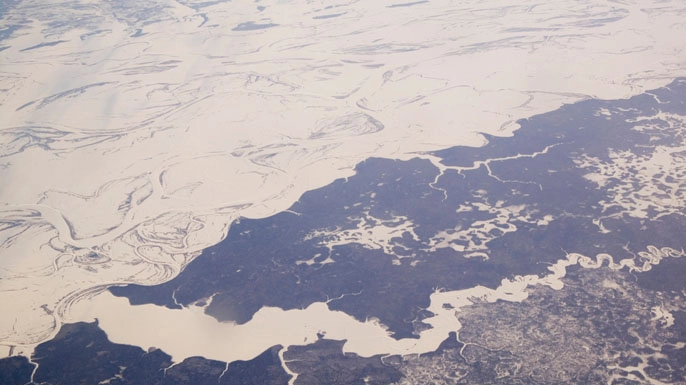 Veduta aerea della tundra siberiana (Foto: Ashley Cooper / Alamy)