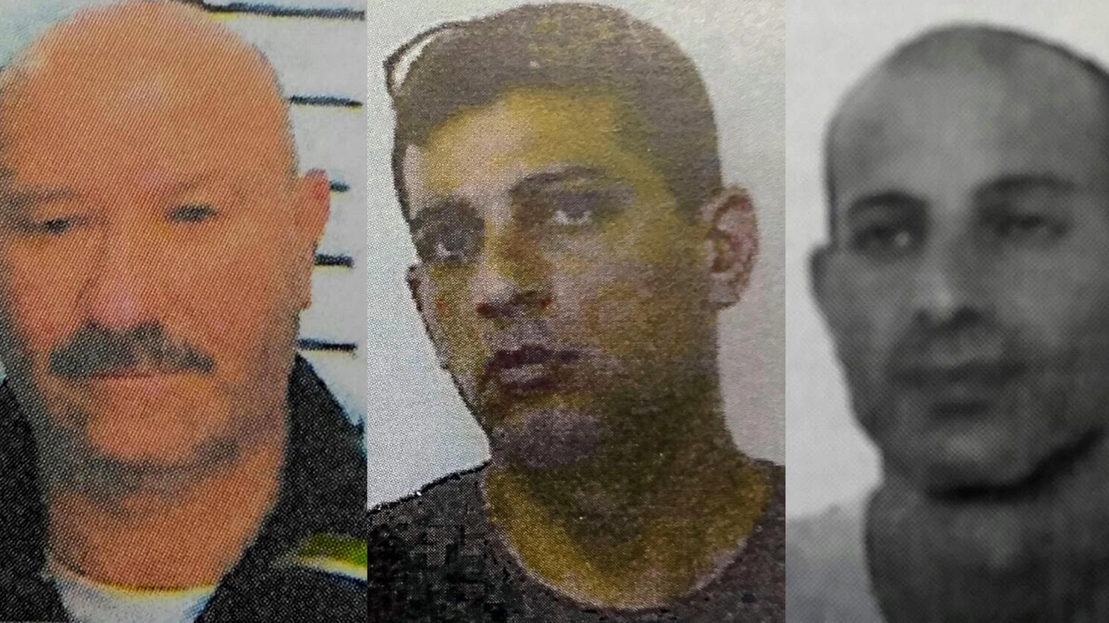 Mario Avolese, Massimo Mangione e Giuseppe Scardino, evasi dal carcere di Favignana (combo