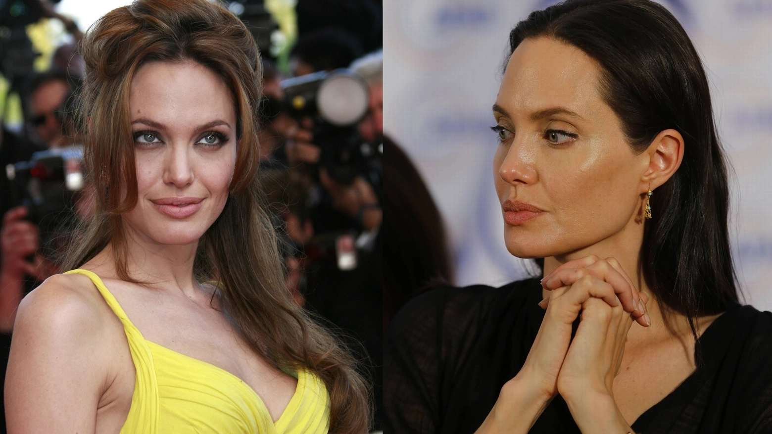 Angelina Jolie, prima e dopo