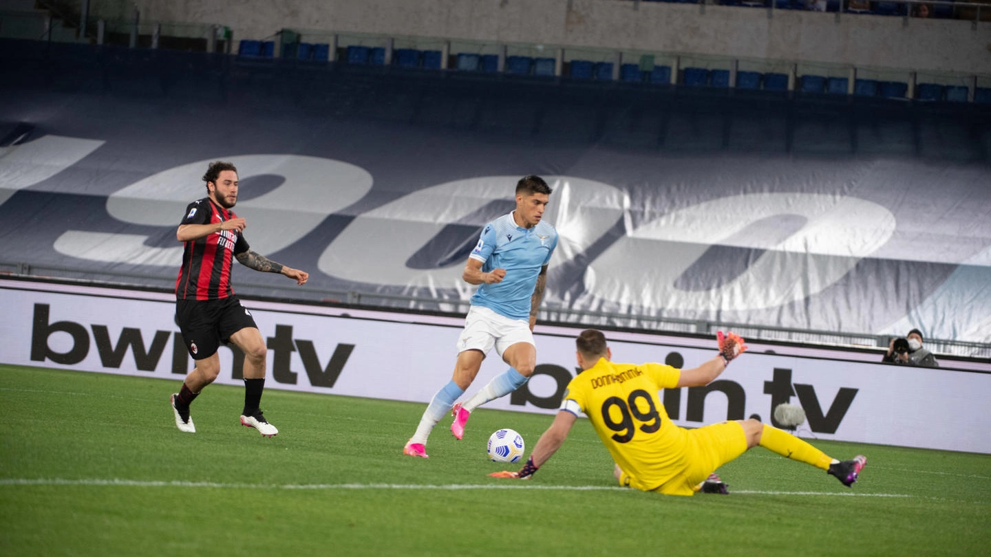 Lazio-Milan: Joaquin Correa nell'azione dell'1-0 (Ansa)