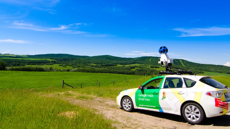 La macchina di Google che cattura le immagini per Street View