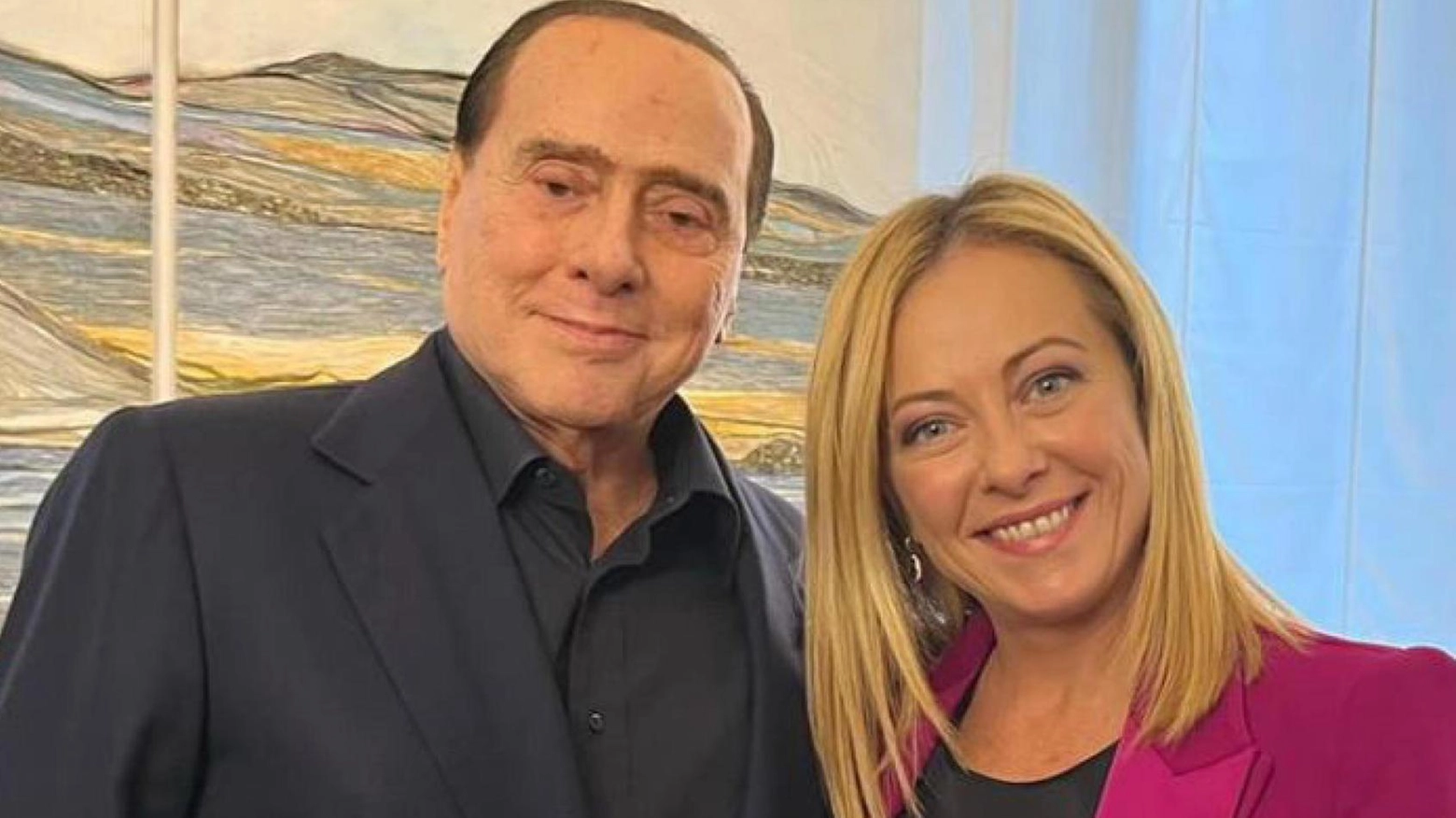 Silvio Berlusconi, 86 anni, e Giorgia Meloni, 45, dopo il vertice di ieri