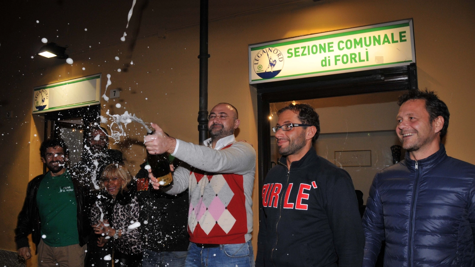 I festeggiamenti alla sede del Carroccio di Forlì