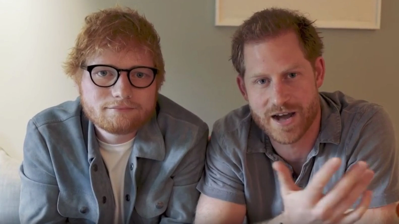 Ed Sheeran e il principe Harry in un video 