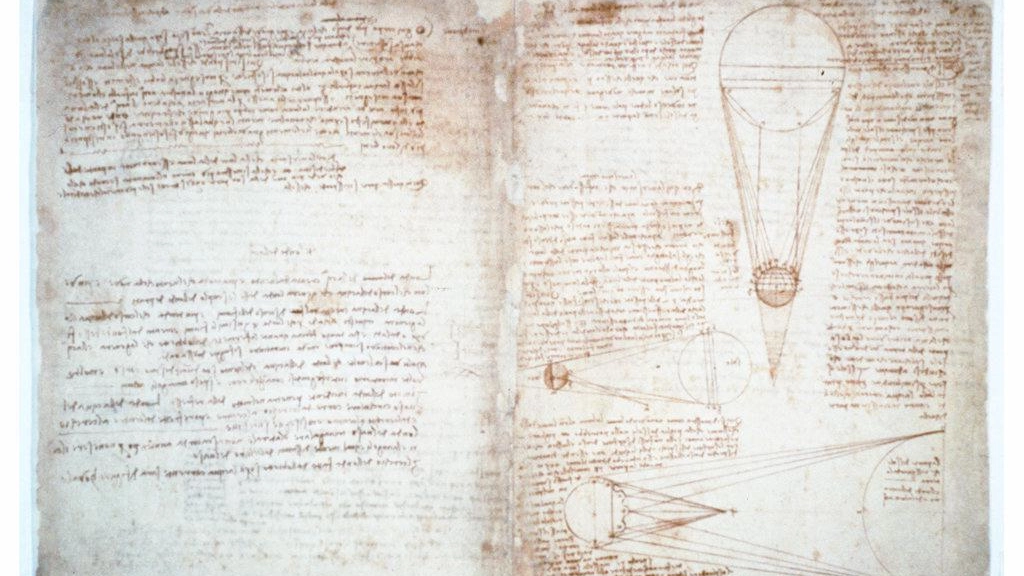 Leonardo da Vinci, Studi sul lume cinereo, Codice Leicester, courtesy Bill Gates-©bgC3 