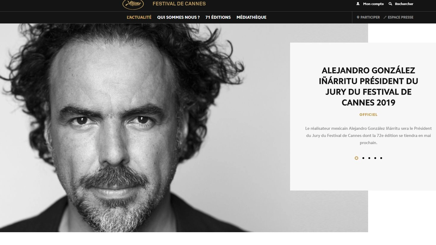 Alejandro Inarritu presidente giurie, sul sito di Cannes l'annuncio