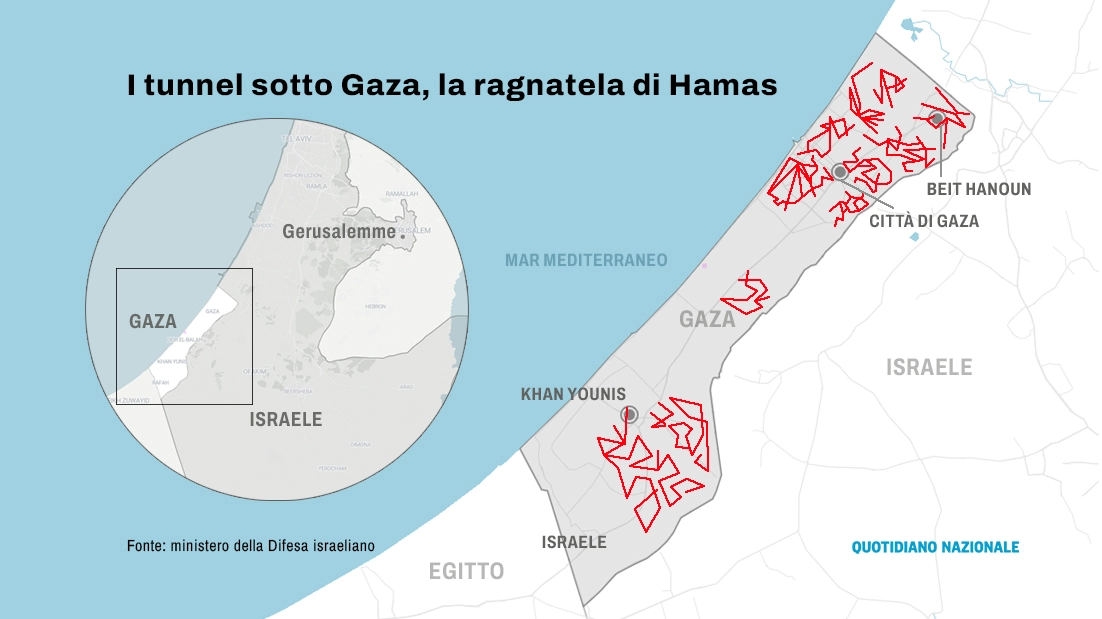 I tunnel sotto Gaza, la ragnatela di Hamas