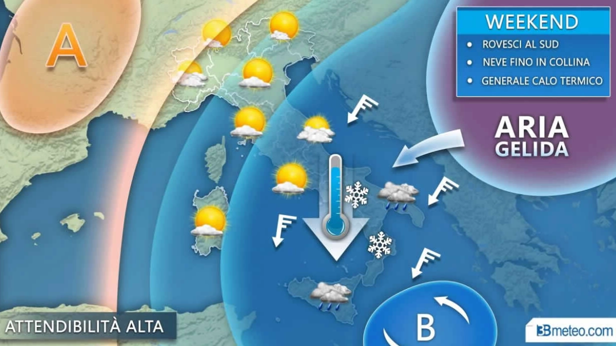 Le previsioni meteo per il weekend in Italia 